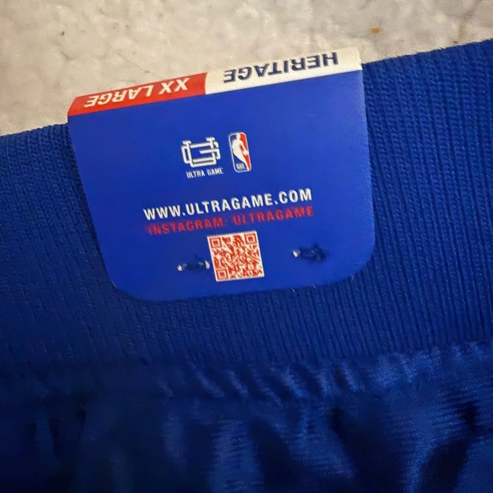 NWT-NBA Philadelphia 76’ers blue Men's basketball Shorts size XXL